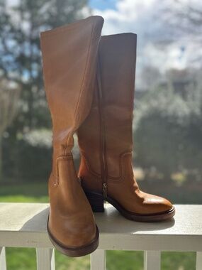 Vince Camuto Vuliann Knee-High Boot Burnished Leather Walnut